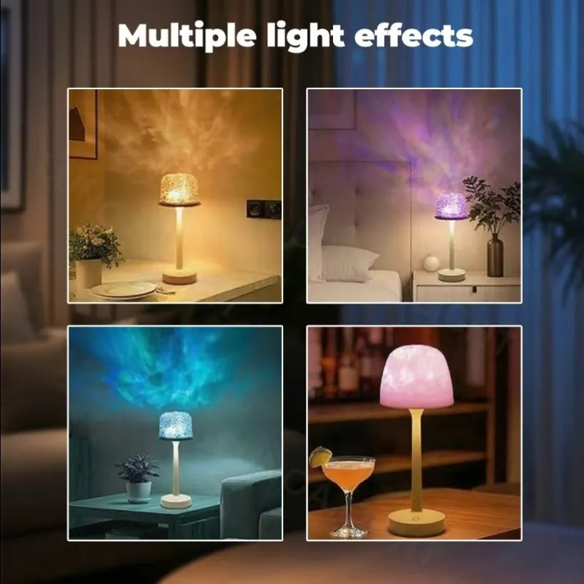 Multiple light effects waterproof LED ocean wave lamp for bathroom, bedroom and spa relaxation