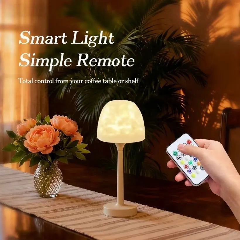 Smart remote and touch control RGB ocean wave lamp with 16 colors for mood lighting