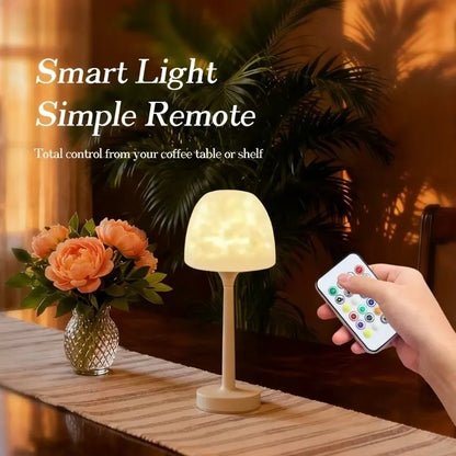 Smart remote and touch control RGB ocean wave lamp with 16 colors for mood lighting